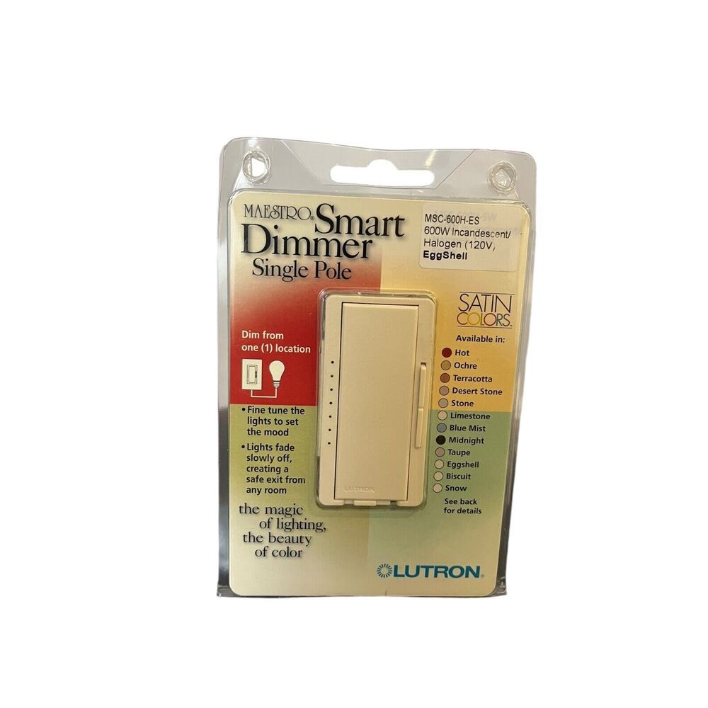new lutron maestro smart dimmer swich single pole satin colors